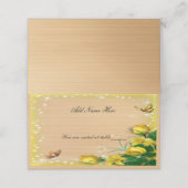 Rustige houten gele vlinderstaart (Buitenkant ongevouwen)