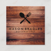 Rustige houten gereedschappen vierkante visitekaartje (Voorkant)