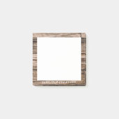 Rustige houten grenzen, aangepast minimaal elegant post-it® notes (Voorkant)