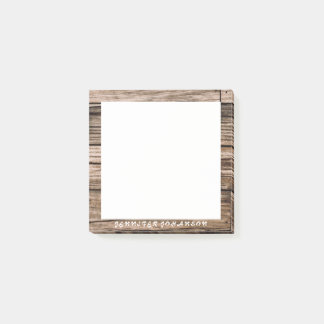 Rustige houten grenzen, aangepast minimaal elegant post-it® notes