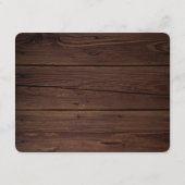 Rustige houten kant en details over strijkvellen informatiekaartje (Achterkant)