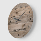 Rustige houten korrel grote klok (Hoek)