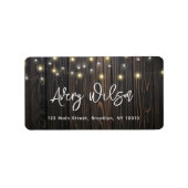Rustige houten lights Label groot retouradres (Voorkant)