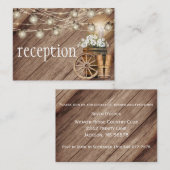 Rustige houten loop en witte flora - Ontvangst Informatiekaartje (Voorkant / Achterkant)