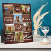 Rustige houten nagedachtenis Uniek 6 Fotocollage Fotoplaat (Zijkant)