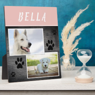 Rustige houten pagina Afdrukken Pet Dog 2 Foto Fotoplaat