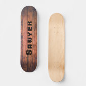 Rustige houten platen verdieping, gepersonaliseerd skateboard (Voorkant)