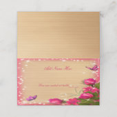 Rustige houten roze vlinderdentafel (Buitenkant ongevouwen)