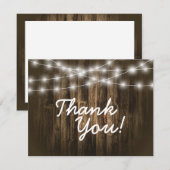 Rustige houten strijklichten Dank u Notitiekaart Notitiekaartje (Voorkant / Achterkant)