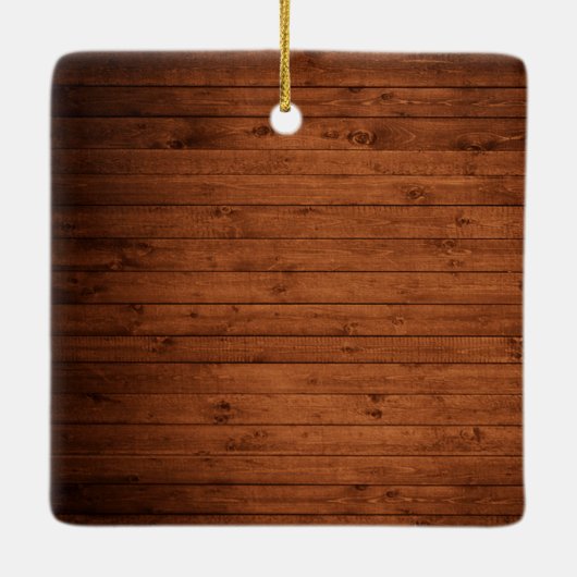 Rustige houten tapedrive Instant Photo Style keram Keramisch Ornament (Achterkant)