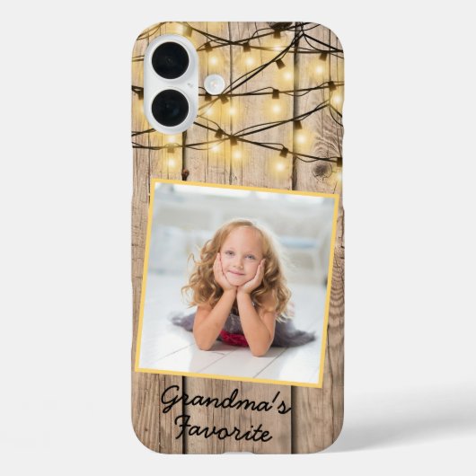 Rustige houten vuurstestopjes Aangepaste vierkant Case-Mate iPhone Case (Achterkant)
