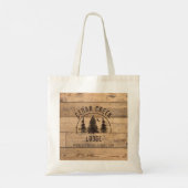 Rustige houten Wilderness Forest Vacation Rentals Tote Bag (Achterkant)