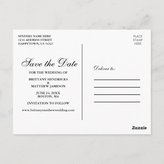 Rustige houtenlantaarn Opslaan Datum Briefkaart (Achterkant)