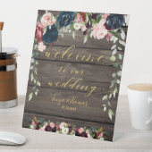 Rustige houtflora Fancy goud Reclamebord Met Voetstuk (Insitu)