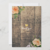 Rustige houtfloraallampjes opslaan datum save the date (Achterkant)