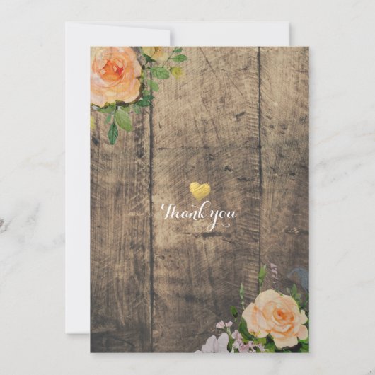 Rustige houtfloraallampjes opslaan datum save the date (Achterkant)