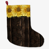 Rustige houtheldere, gele zonnebloem grote kerstsok (Voorkant)
