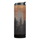 Rustige houtkorrel Aangepaste thermische trommel Thermosbeker (Gedraaid links)