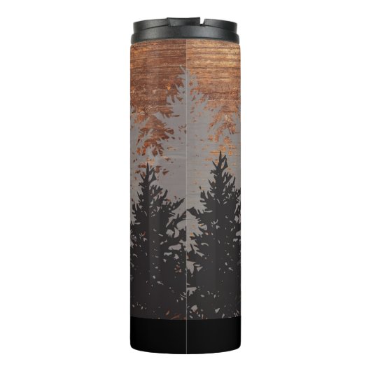 Rustige houtkorrel Aangepaste thermische trommel Thermosbeker (Achterkant)