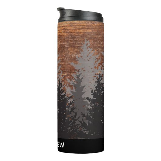 Rustige houtkorrel Aangepaste thermische trommel Thermosbeker (Geroteerd rechts)