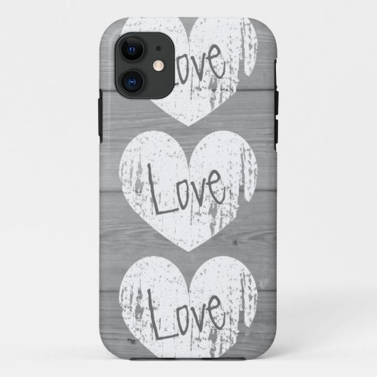 Rustige houtkorrel Phone case | Monogram voor gevl (Achterkant)