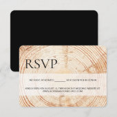 Rustige houtkorrel RSVP gereserveerde zitplaats Kaartje (Voorkant / Achterkant)
