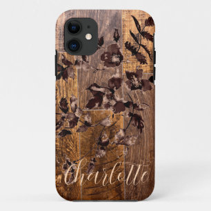 Rustige houtkorrels, landstaal, rozen iPhone 11 hoesje