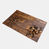 Rustige houtkorrels, landstaal, rozen deurmat (Schuin)