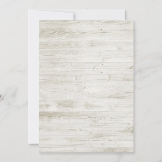 Rustige houtskoraallijnlampjes Weddenschap Opslagd Save The Date (Achterkant)