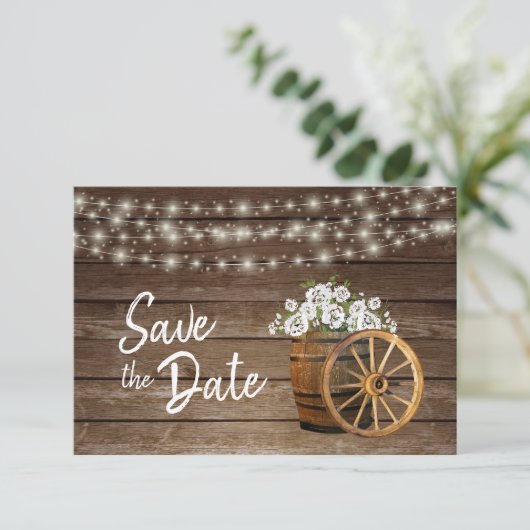 Rustige houtslangen — bespaar de datum save the date (Staand voorkant)