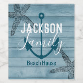 Rustige houtsnipvis Aangepast gezin Kasthuis Wijn Etiket (Enkel label)