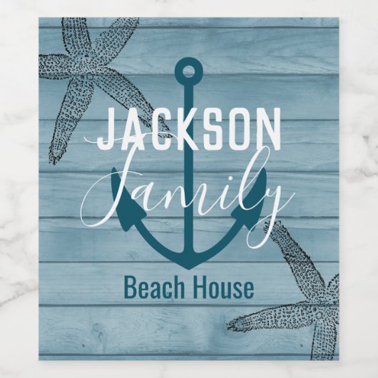 Rustige houtsnipvis Aangepast gezin Kasthuis Wijn Etiket (Enkel label)