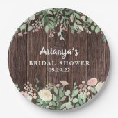 Rustige houtspoel Vrijgezellenfeest Decor Papieren Bordje (Voorkant)