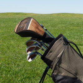 Rustige houtsteenband Tan Golfheadcover