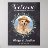 Rustige huisdier bruiloft welkom persoonlijk honde poster (Voorkant)