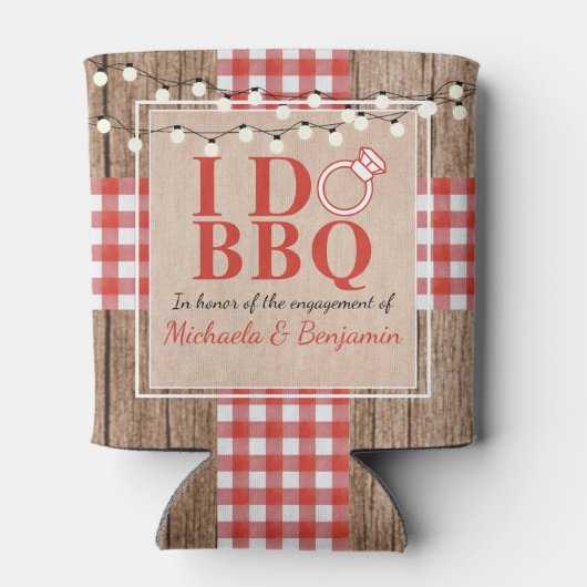 Rustige I Do BBQ Engagement Party-koppels — Shower Blikjeskoeler (Achterkant)