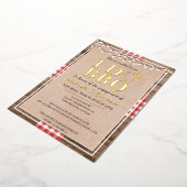 Rustige I Do BBQ Engagement Party-koppels — Shower Folie Uitnodiging (Gedraaid)