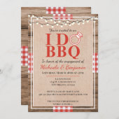 Rustige I Do BBQ Engagement Party-koppels — Shower Kaart (Voorkant / Achterkant)