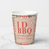 Rustige I Do BBQ Engagement Party-koppels — Shower Papieren Bekers (Achterkant)