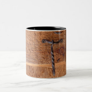 Rustige ijzerklep tweekleurige koffiemok