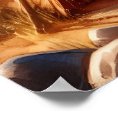 Rustige inheemse Indiase tipi bij een serene rivie Poster (Hoek)