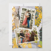 Rustige Initialen 4ever Hart Carved Tree Wedding Kaart (Achterkant)