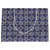 Rustige Italiaanse tegels Azulejo Blue White Geome Groot Cadeauzakje (Voorkant)