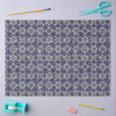 Rustige Italiaanse tegels Azulejo Blue White Geome Tissuepapier (Craft)