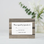 Rustige Kaart van het landelijke Barn Wood Wedding (Staand voorkant)