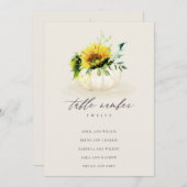 Rustige Kaart zonnebloempompoentabel (Voorkant / Achterkant)