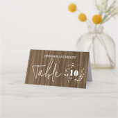 Rustige Kaarten van wood Leaf Wreath Wedding Table (Achterkant)