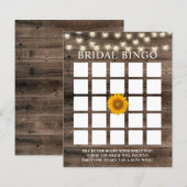 Rustige Kaarten van zonnebloem Barn Wood Bridal Bi (Voorkant / Achterkant)