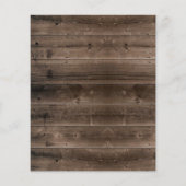 Rustige Kaarten van zonnebloem Barn Wood Bridal Bi (Achterkant)