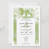 Rustige kampofaux, bruiloft op papier kaart (Voorkant)